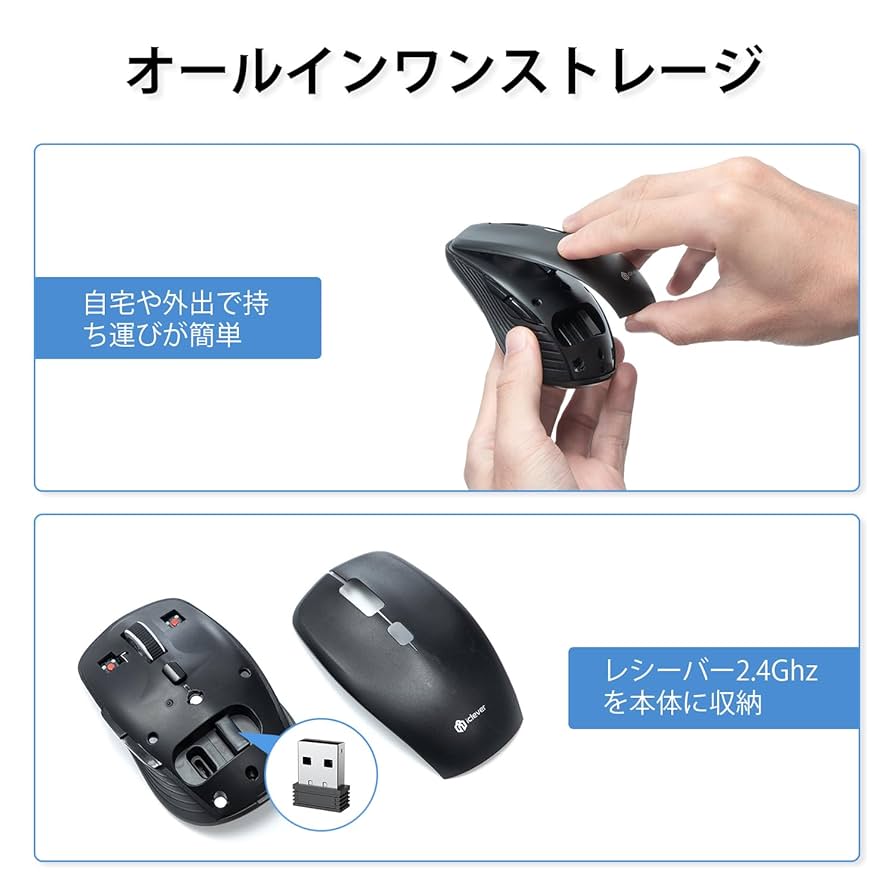 iclever ワイヤレスマウス ブラック Amazon | iClever マウス bluetooth ワイヤレスマウス 無線